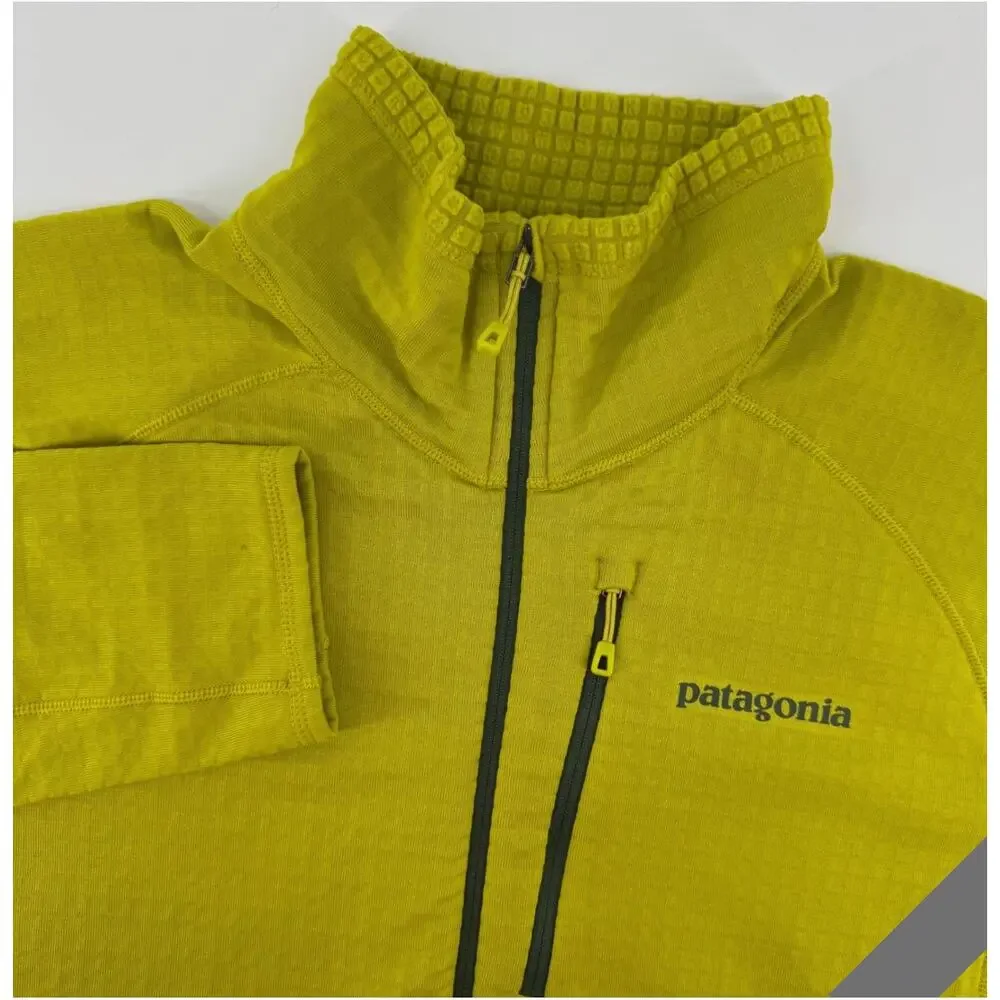 Patagonia Men's Large R1® Fleece Polartec Midlayer Pullover in Lime Green
